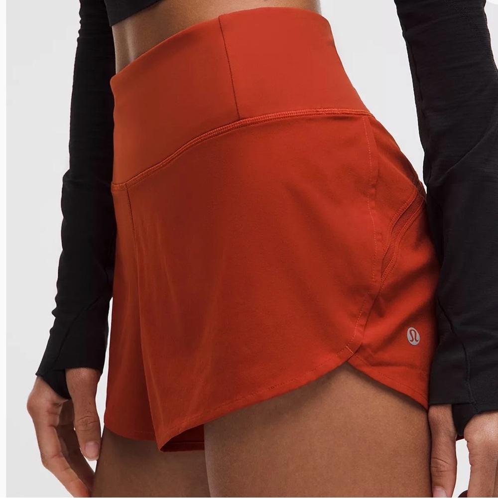 lululemon athletica Rust Orange Athletic Shorts